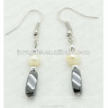 Fashion Hematite Twist Beads Earrings